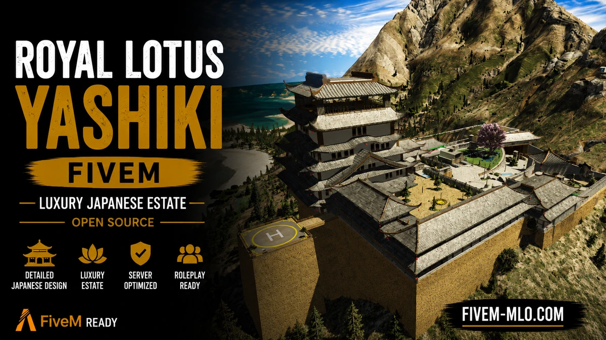 Royal Lotus Yashiki MLO FiveM | Luxury Japanese Estate | Open Source